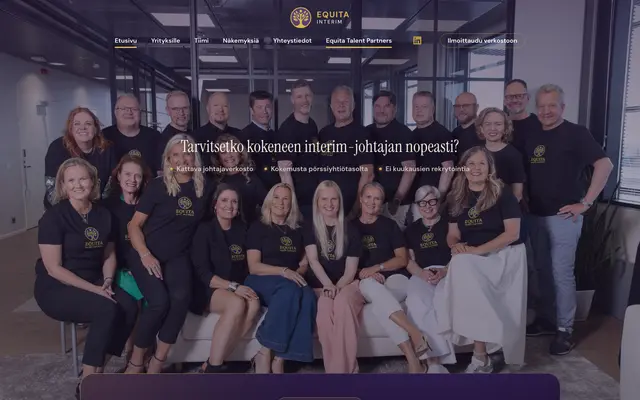 Equita Interim – verkkosivut
